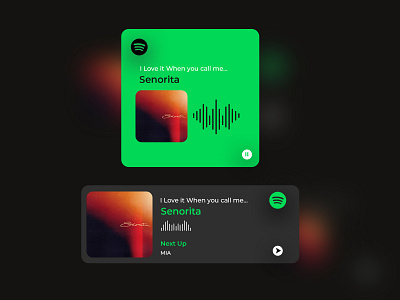 Widget Challenge app branding challenge dark theme design dribbble dribbbleweeklywarmup flat icon minimal music app song spotify ui ux web weekly warm up