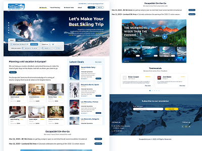 Travel-Web-Page art blue design dribbble europe icon illustration minimal sports tourism travel typography ui ux web winter winter sports yellow