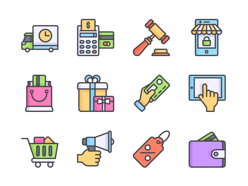 Ecommerce Icon Set icon free