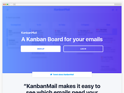 KanbanMail Landing Page