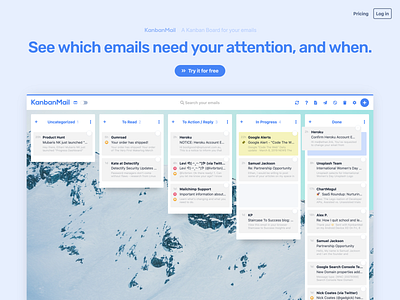 KanbanMail Landing Page Hero