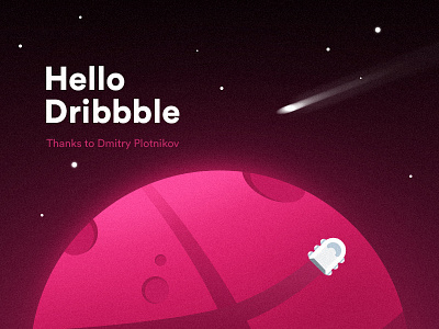 Hello Dribbble debut dribbble first hello invitation shot thanks