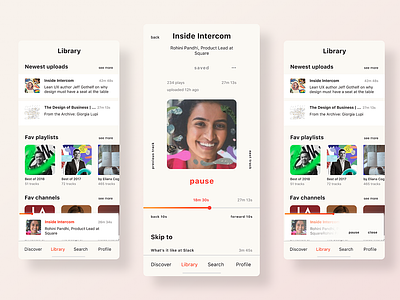 Library | SoundCloud Redesign application ui challenge accepted challenges clean clean ui debut feed icons interaction interface mad5 music player playlist redesign ux ux ui ux design uxdesign uxui