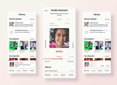 Library | SoundCloud Redesign application ui challenge accepted challenges clean clean ui debut feed icons interaction interface mad5 music player playlist redesign ux ux ui ux design uxdesign uxui