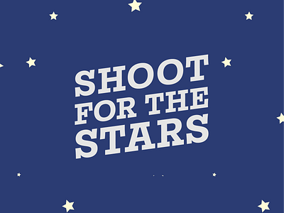 Shoot for the stars 2d design flat graphic graphics man rocket simple space typogaphy