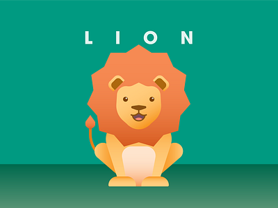 Lion Cartoon 2d art design flat graphic graphics illustration kids lion vector