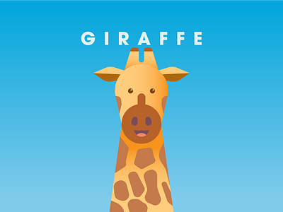 Giraffe Cartoon 2d art cartoon design flat giraffe graphic graphics illustration kids simple vector