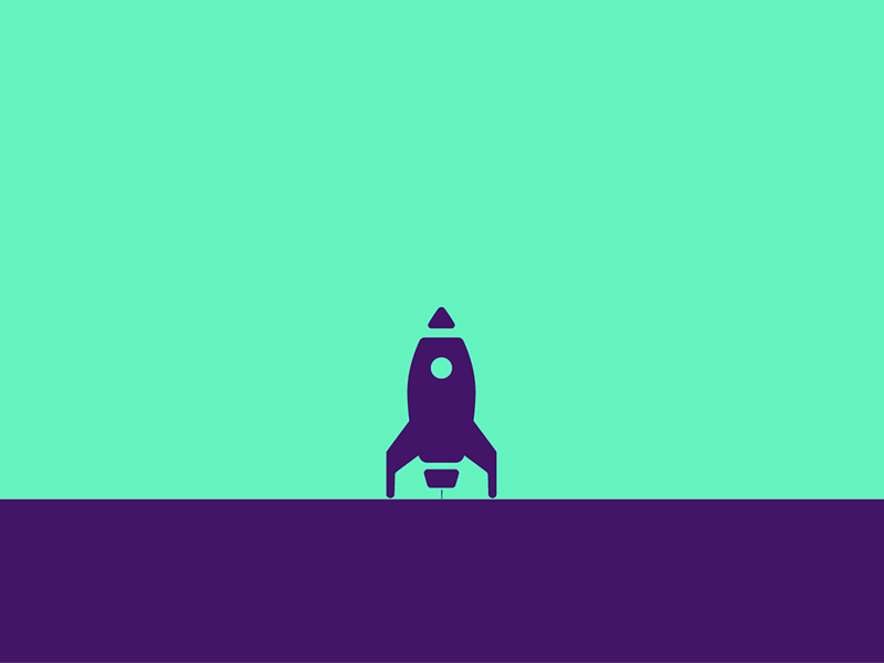 Rocket Ship animation design gif graphic rocket screenwipe simplistic space tone transition two