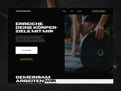 Personal Trainer Website personal trainer ui ui design uidesign webdesign website