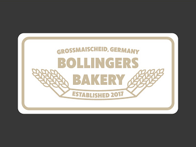 Bollingers Bakery | Logo badge design label logo minimal