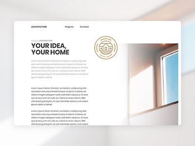 Architecture Website Concept Content Page architecture badge clean design landing page minimal sans serif simple website