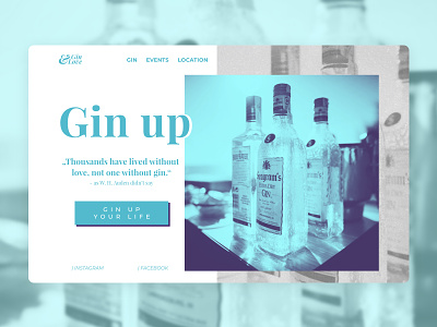 Gin&Love Website Concept clean design minimal serif simple typography ui ux website