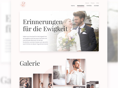 Photography Website clean design gradient photograhy photograph serif website wedding