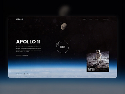 Apollo 11 Website Concept apollo design moon space ui ux webdesign