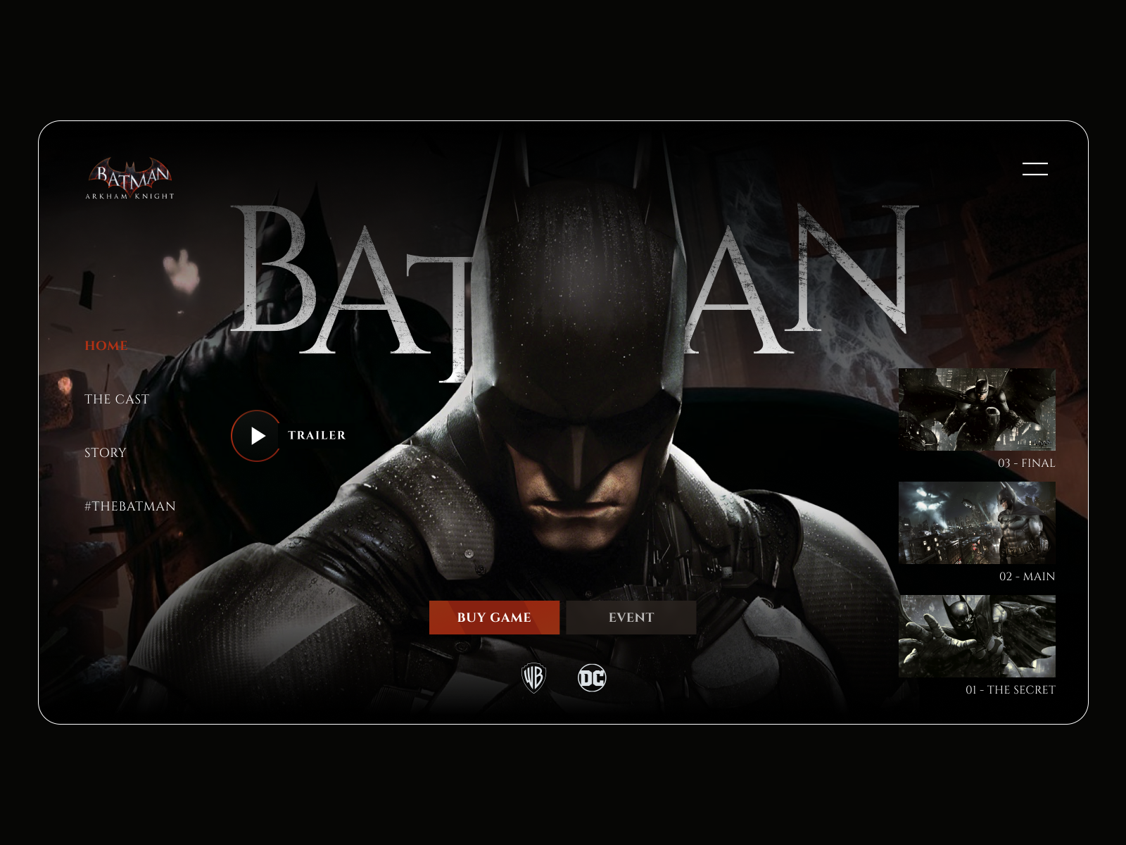 Batman | Arkham Knight - Official Website by NMD_ on Dribbble