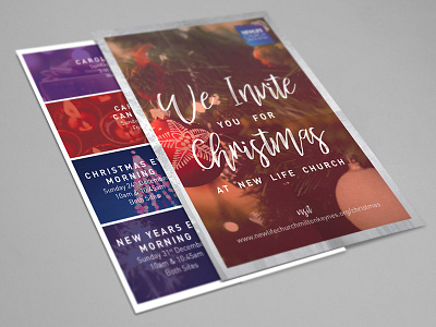Christmas Carol Flyer border branding carols christmas church event flyer graphic design hyms promotional texture winter