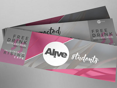 Alive Student Tickets branding church church design church marketing colours design events graphic design students tickets