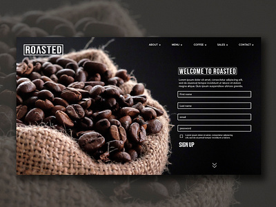 Roasted UI Concept branding coffee coffee bean coffeeshop dailyui ui ui ux ui design uidesign uiux ux ux ui ux design uxdesign uxui web web design webdesign website website design