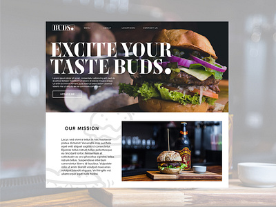 Buds Burgers landing page