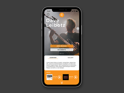 Bandmeet Profile Concept app app design appdesign appdesigner application branding car car buyer dailyui finance app ui ui ux ui design uidesign uiux ux ux ui ux design uxdesign uxui