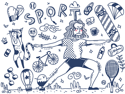 sport doodle doodle drawing