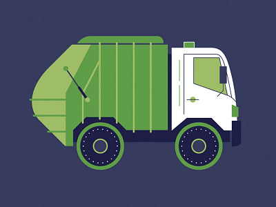 Trash Truck illustration line trash truck vector