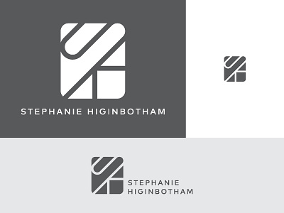 Geometric, Modern logo clean geometric logo modern monogram sh