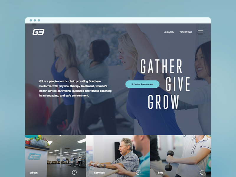 Physical Therapy Website by Bradley Brooks for Grizzly on Dribbble