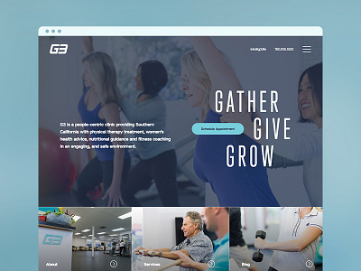 Physical Therapy Website clean exercise photography physical therapy redesign responsive simple ui website