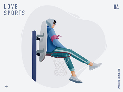 Love sports basket basketball illustration vector woman 向量 插图