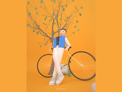 Casual and comfortable people 3d art c4d illustration man 插图 设计