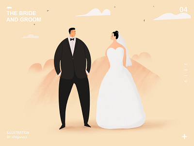 The bride and groom bride groom illustration ui 向量 图像 插图 设计