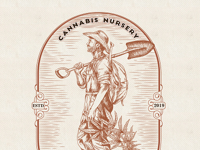 Cannabis Seed Nursery cannabis cannabis farm cbd oil drugs illustration logo marijuana vecor