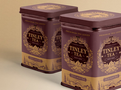 Shwet Art TinleyTea1 beverage beverage packaging coffee label design label packaging