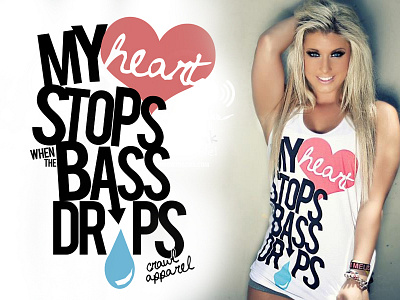 Heartstopper apparel bass clothing crawl edm music tank type