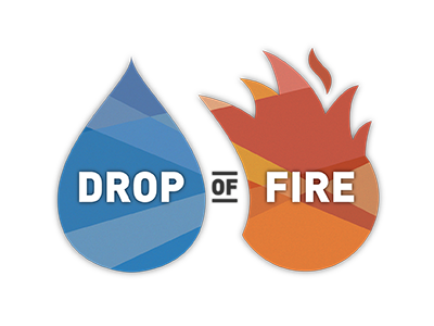 Drop Of Fire artwork colours concept drop fire fun lines logo playing