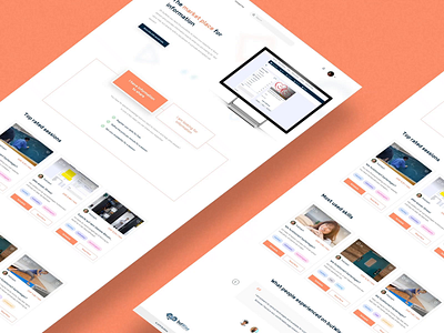 Homepage for butWise / market place for information animation coral design homepage info information informational landing page market place marketing minimal pantone share skillshare studio ui ui ux uidesign uiux web