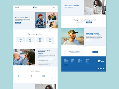 Insurance Site Landing Page branding designlab homepage homepage design landing page ui design