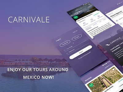 Carnivale android app design ios mexico travel trip ui ux web