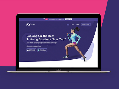 Dribble design fitness sports ui ux web yoga