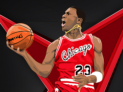 Michael Jordan Illustration basketball illustration jordan michael jordan vector