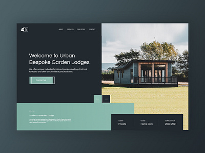 Urban Garden Lodges architecture dailyui design digital design elegant font green interaction design interior design layout lodge minimal modern pantone ui urban ux web webdesign website