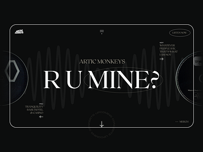 Artic Monkeys album artic monkeys design digital design landing page minimal music ui ux web webdesign website