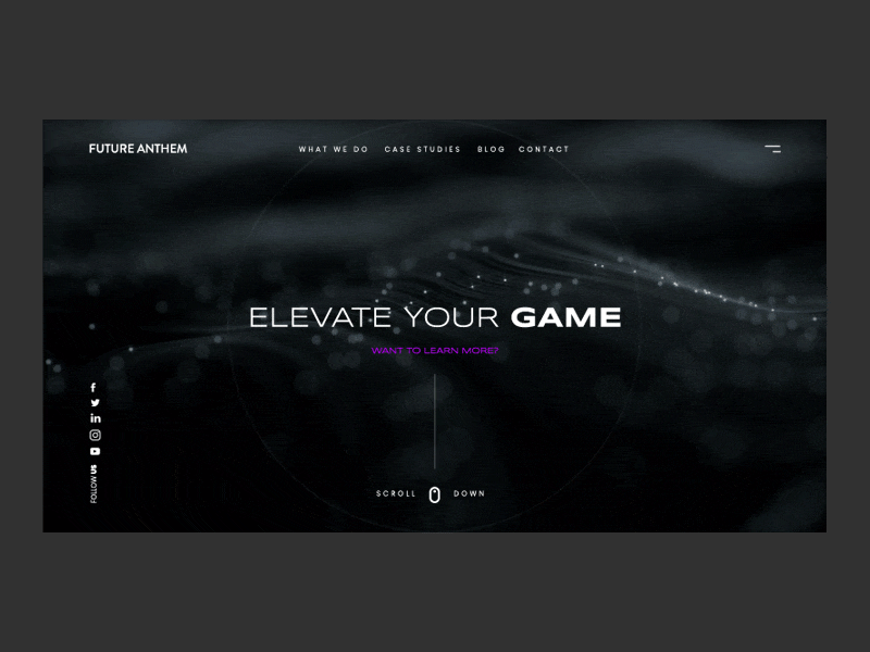 Elevate your game black dark design digital design gambling gaming gif motion graphic ui ux videogame visual design visual identity web webdesign website
