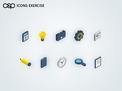 Icons Exercise business icon work