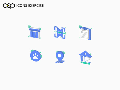 Icons Exercise business design icon illustration