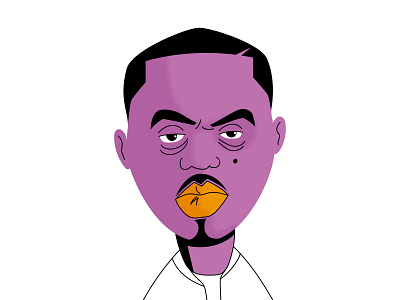 Nasty Nas colour design empire hip hop illustration illustrator line lyrics music nas new york rap rapper rnb simple vector