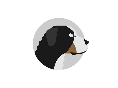 Cooper the Berner bernese mountain dog dog flat illustration vector