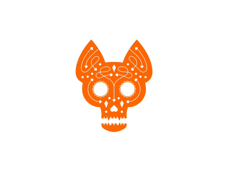 Aye Chihuahua chihuahua flat color illustration sugar skull