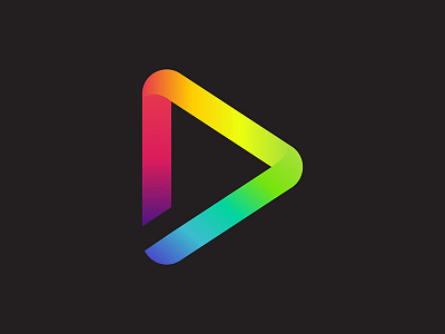 Gradient Triangle Logo color colorful colors design gradient gradients graphic design illustrator logo logos play triangle